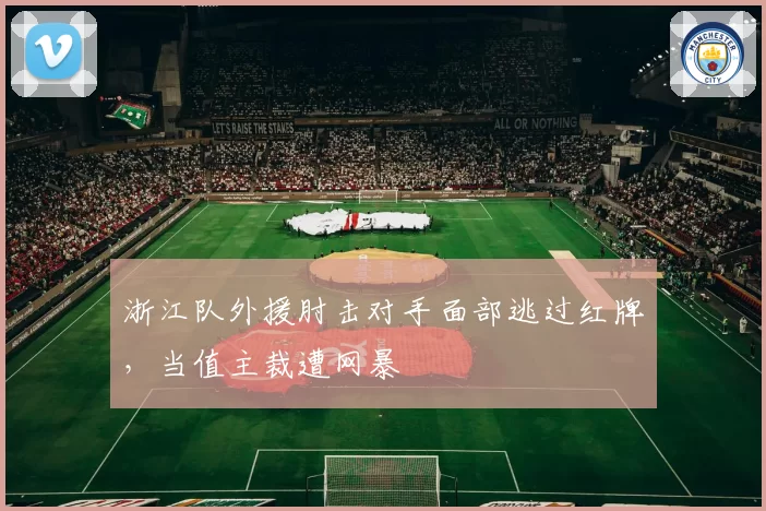 浙江队外援肘击对手面部逃过红牌,当值主裁遭网暴